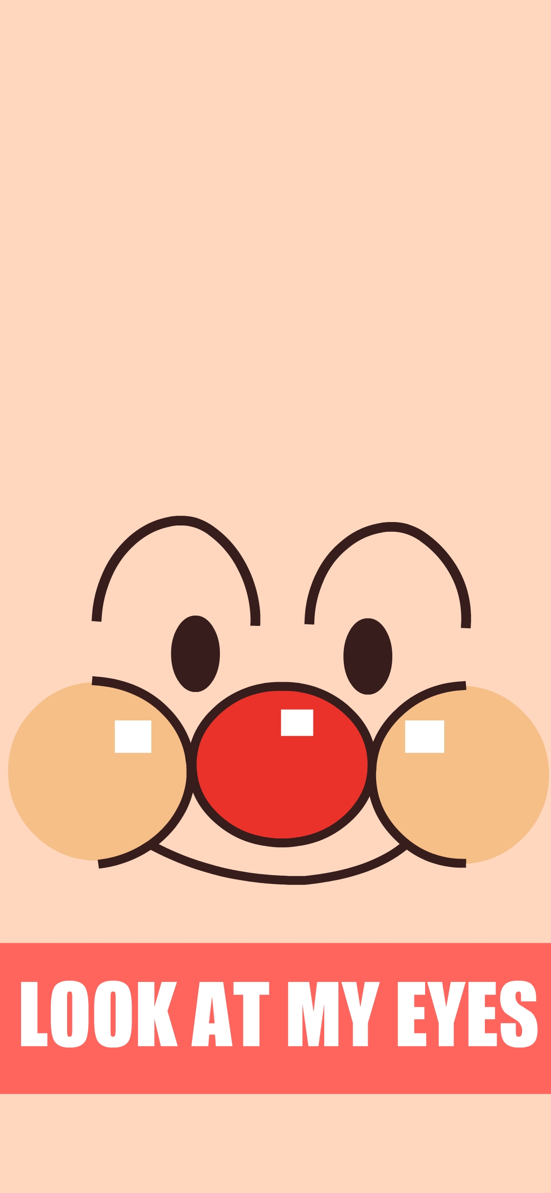 [2436×1125]面包超人 可爱 卡通 看着我的眼睛 苹果手机动漫壁纸图片