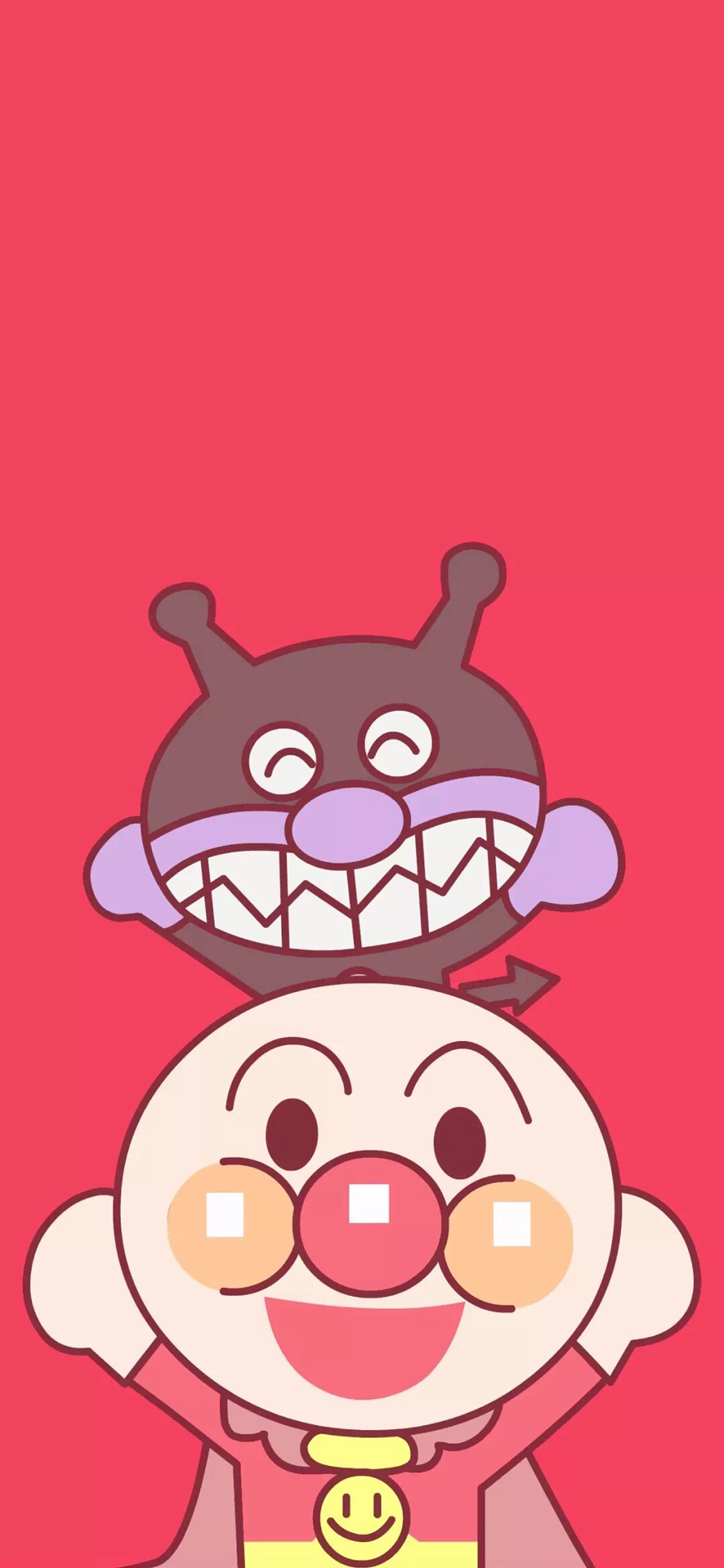 [2436×1125]面包超人 红色 动画 可爱 苹果手机动漫壁纸图片