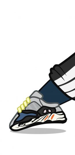 [2436x1125]鞋子 运动鞋 潮鞋 伸脚 苹果手机动漫壁纸图片