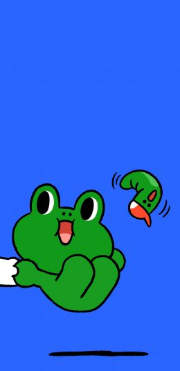 [2436x1125]韩国 line 蛙里奥 青蛙 苹果手机动漫壁纸图片