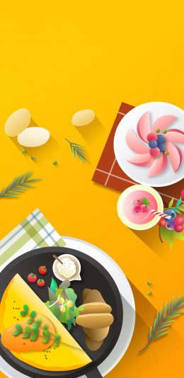 [2436x1125]食物 插图 水果 点心 苹果手机动漫壁纸图片