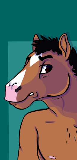 [2436x1125]马男波杰克 动画 卡通 BoJack 苹果手机动漫壁纸图片