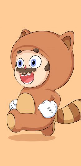 [2436x1125]马里奥 小棕熊 卡通 动漫 可爱 苹果手机动漫壁纸图片