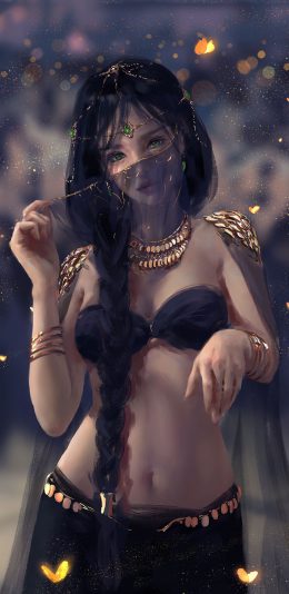 [2436x1125]鬼刀 风铃 漫画 性感 苹果手机动漫壁纸图片