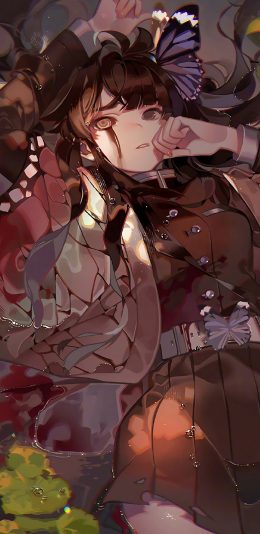 [2436x1125]鬼灭之刃 栗花落香奈乎 日漫 漫画 苹果手机动漫壁纸图片