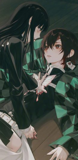 [2436x1125]鬼灭之刃 漫画 二次元 苹果手机动漫壁纸图片