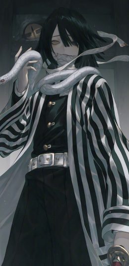 [2436x1125]鬼灭之刃 蛇柱 漫画 苹果手机动漫壁纸图片