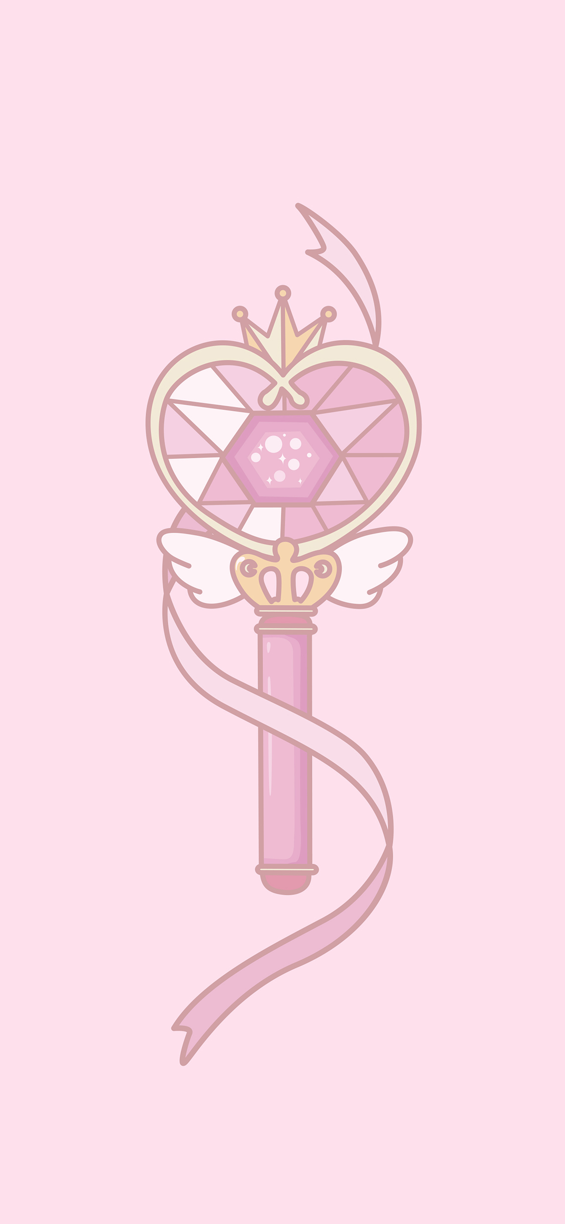 [2436×1125]魔法棒 粉色 少女 卡通 苹果手机动漫壁纸图片