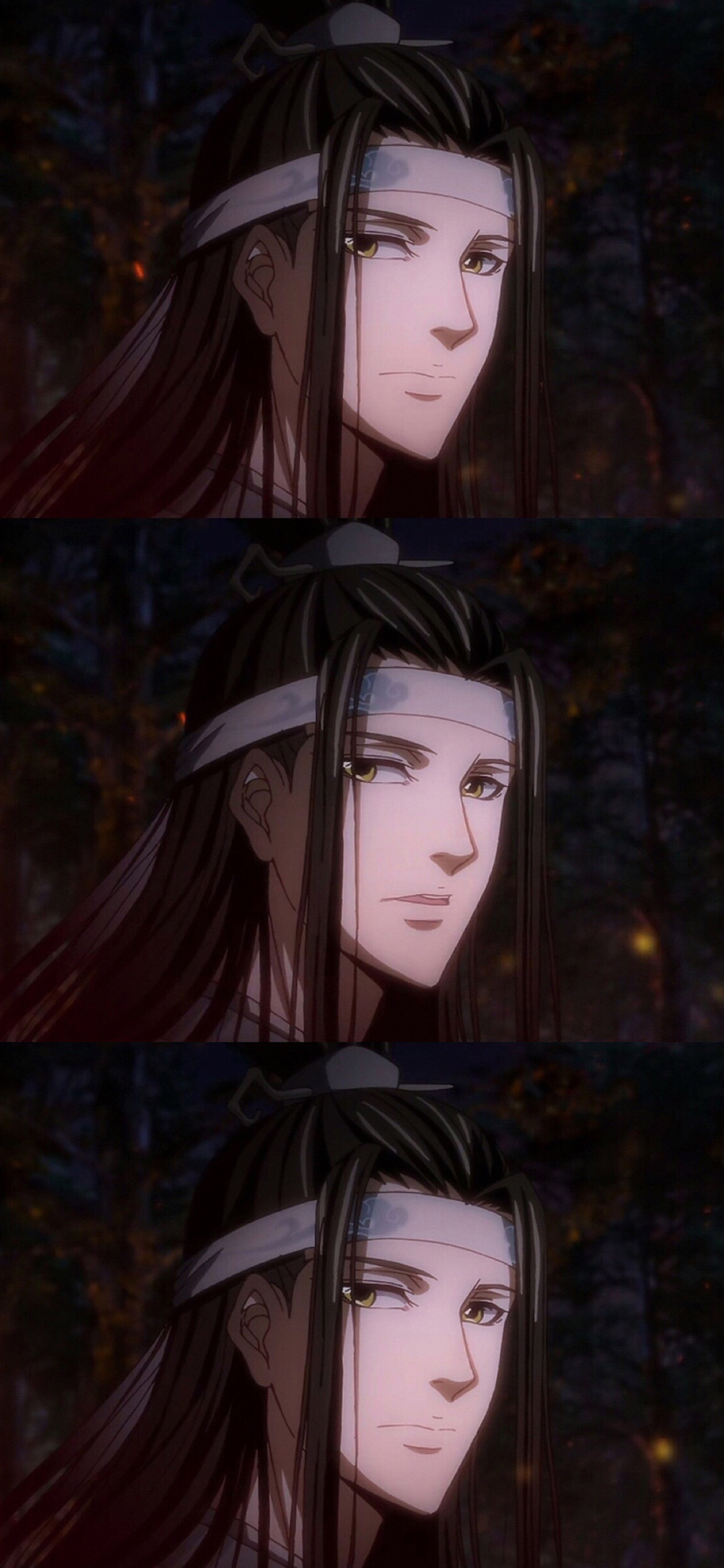 [2436×1125]魔道祖师 动漫 姑苏蓝色 蓝忘机 苹果手机动漫壁纸图片