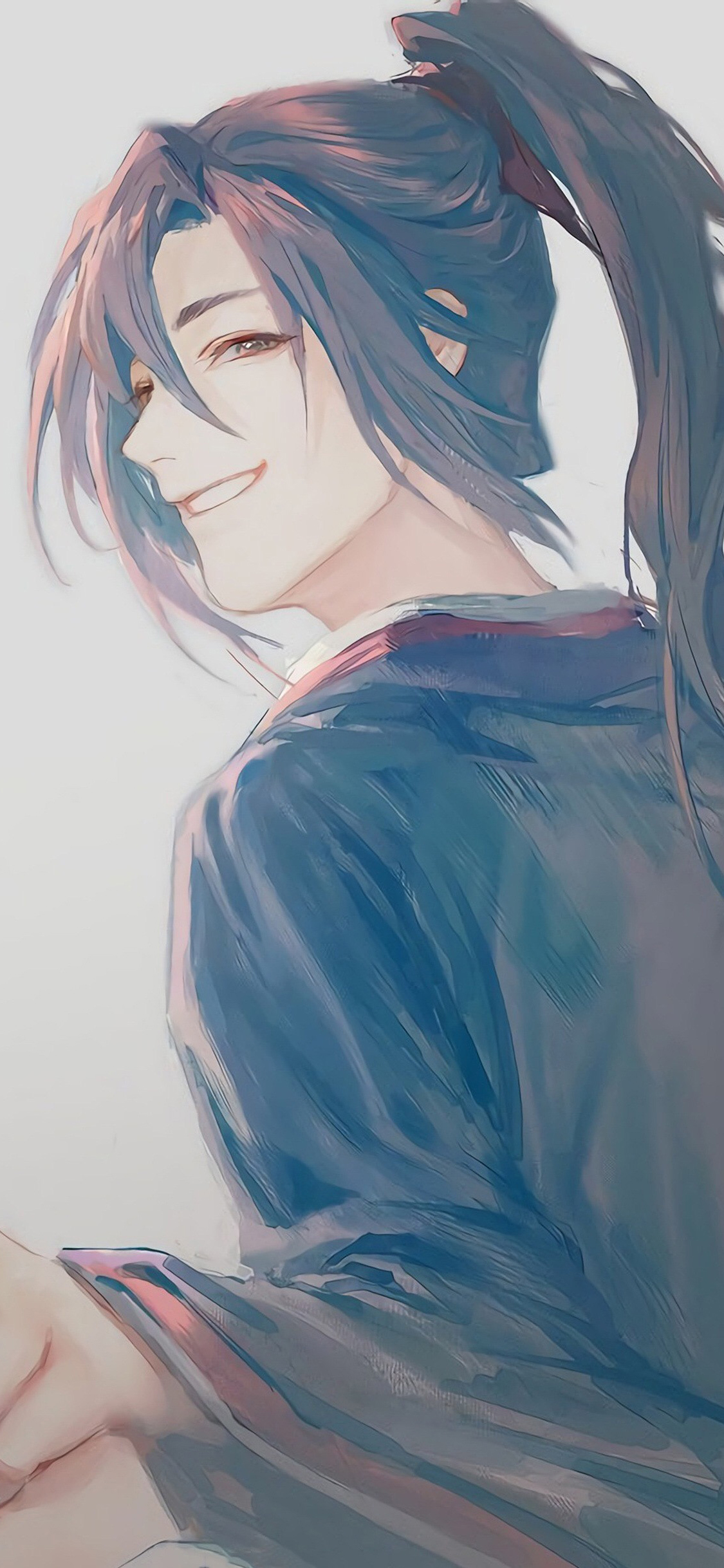 [2436×1125]魔道祖师 古风 原画 牵手 少年 苹果手机动漫壁纸图片