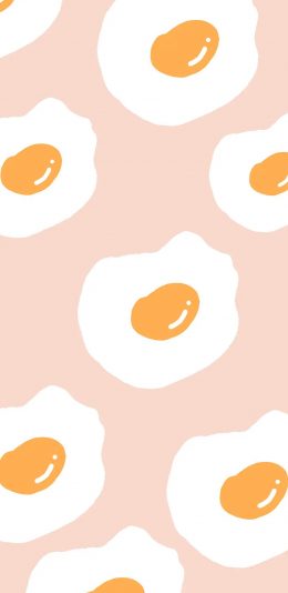 [2436x1125]鸡蛋 卡通 彩绘 平铺 苹果手机动漫壁纸图片