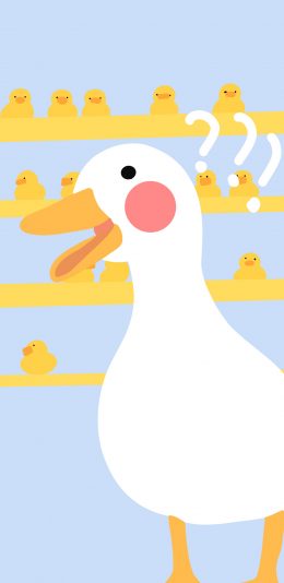 [2436x1125]鸭 可爱 ？？ 卡通 苹果手机动漫壁纸图片