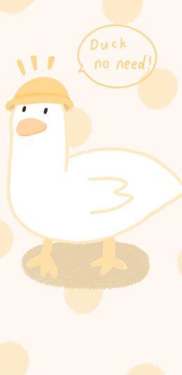 [2436x1125]鸭子 简约 黄 duck 苹果手机动漫壁纸图片