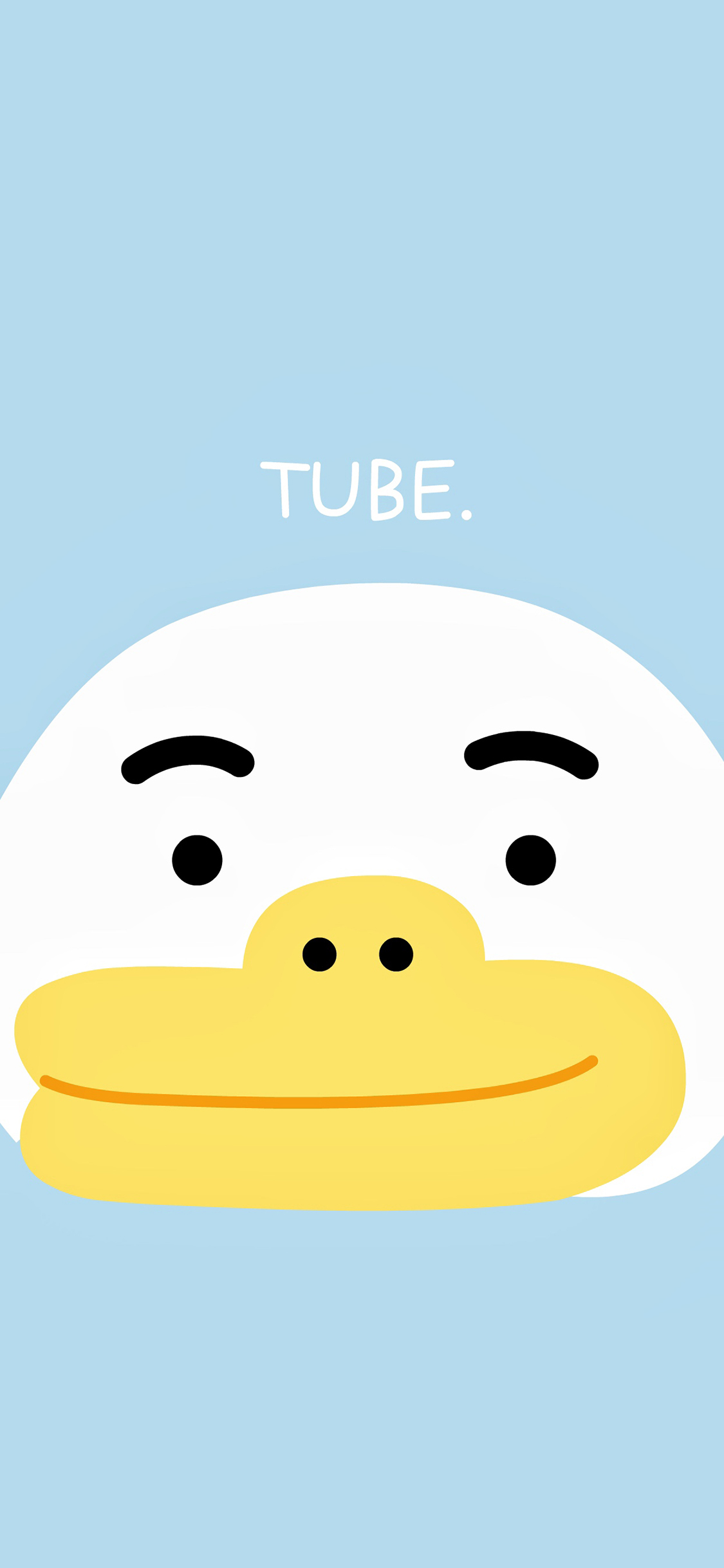 [2436×1125]鸭子 蓝色 可爱 鼻孔 苹果手机动漫壁纸图片