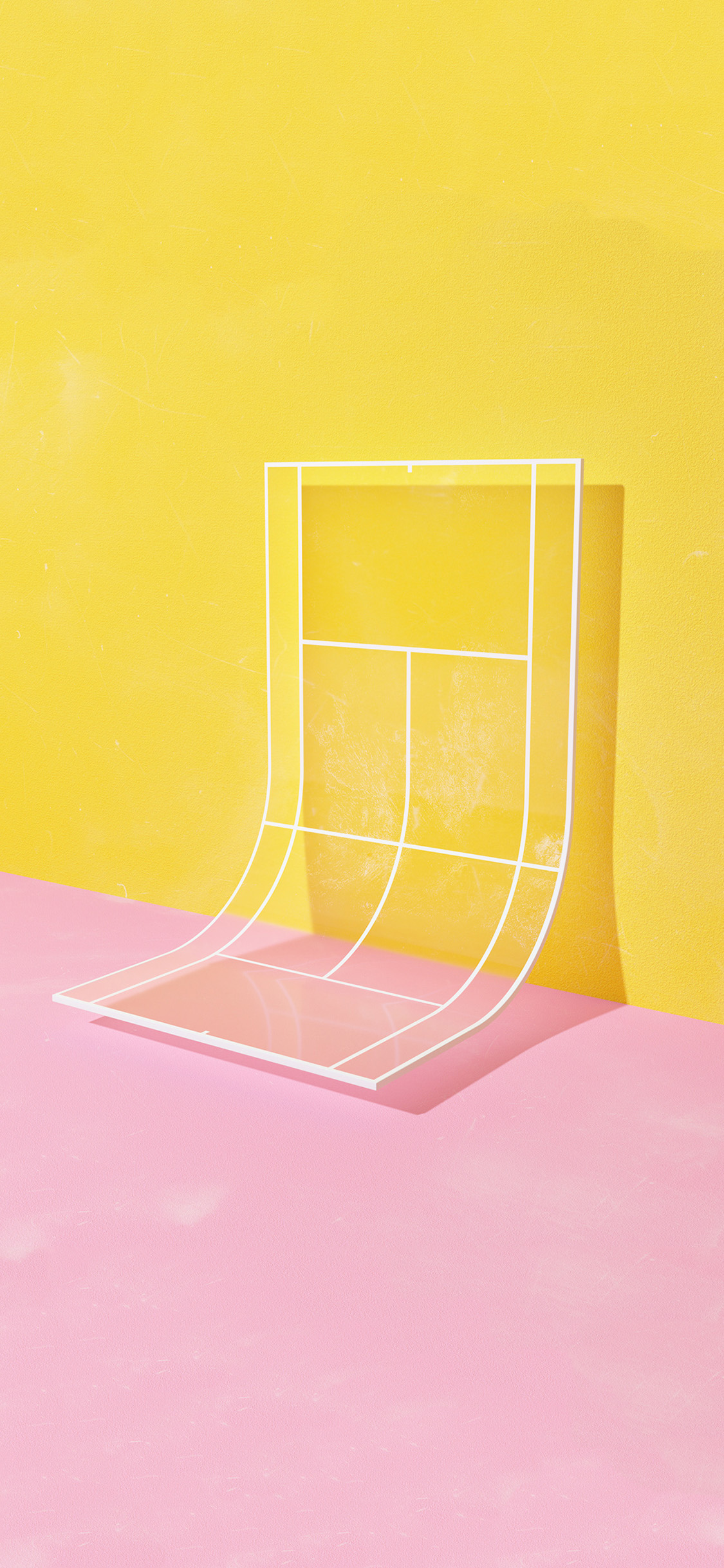 [2436×1125]黄色 粉色 拼色 线条 苹果手机动漫壁纸图片