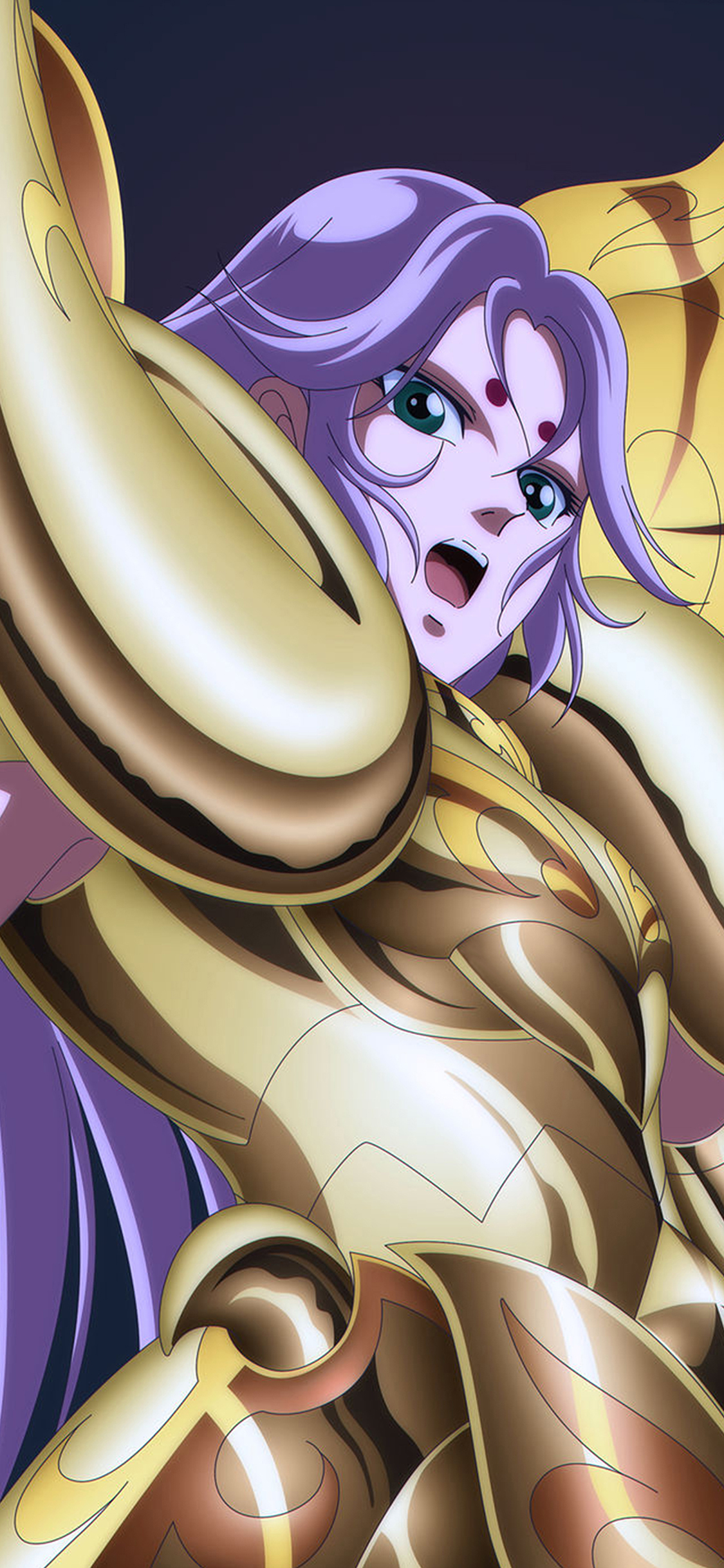 [2436×1125]黄金圣斗士 圣斗士星矢 日本 漫画 穆 白羊座 苹果手机动漫壁纸图片