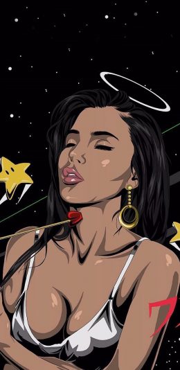 [2436x1125]黑人美女 动漫 性感 苹果手机动漫壁纸图片