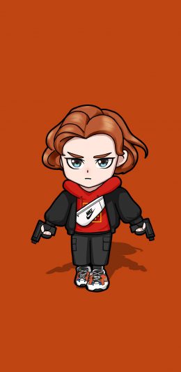 [2436x1125]黑寡妇 超级英雄 卡通 复仇者联盟 欧美 苹果手机动漫壁纸图片