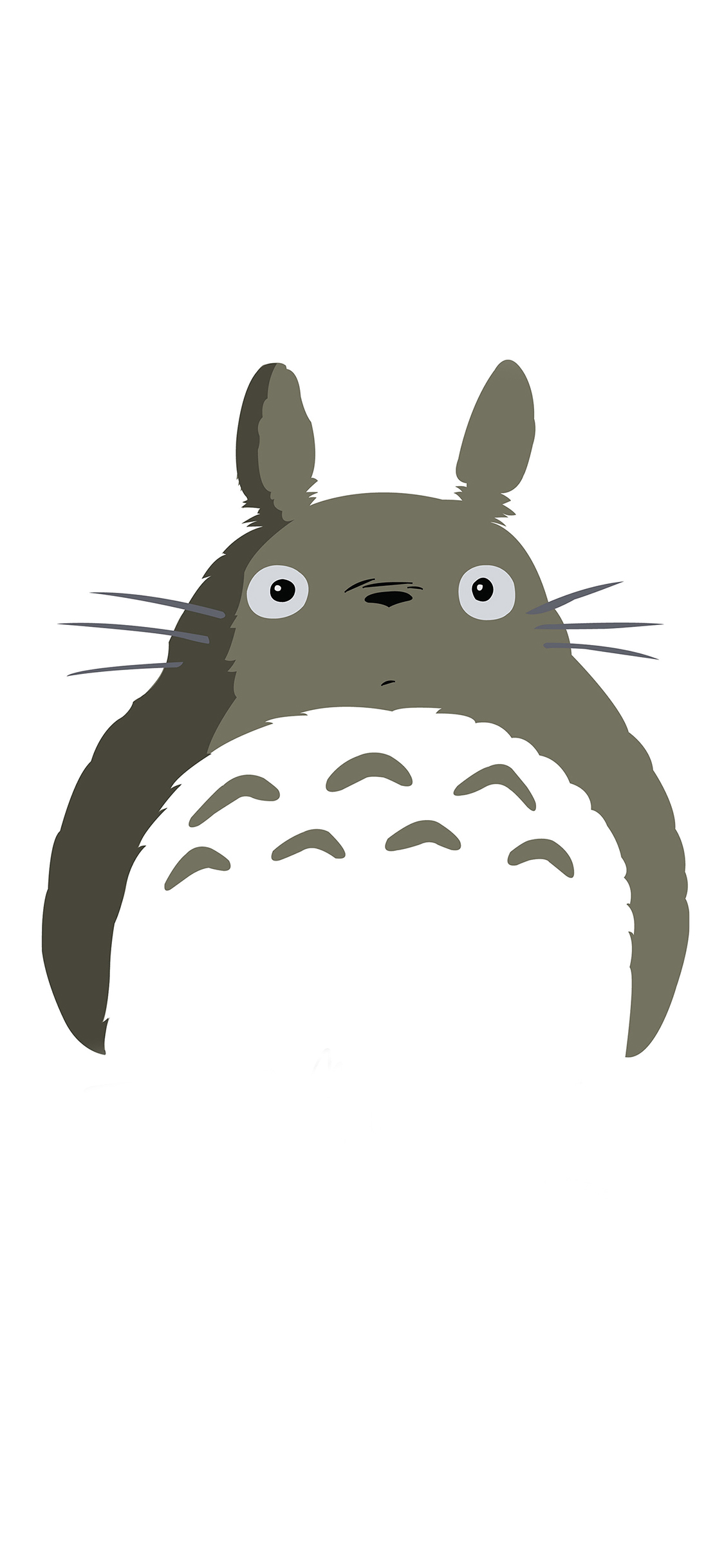 [2436×1125]龙猫 动漫 宫崎骏 简约 苹果手机动漫壁纸图片