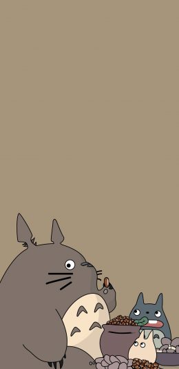 [2436x1125]龙猫 宫崎骏 漫画 可爱 日本 苹果手机动漫壁纸图片