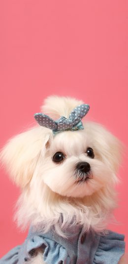[2436x1125]宠物狗 写真 衣服 可爱 苹果手机壁纸图片