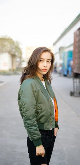 [2436x1125]Angelababy 杨颖 模特 演员 明星 街拍 苹果手机美女壁纸图片