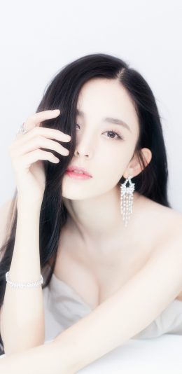 [2436x1125]古力娜扎 演员 明星 艺人 长发 苹果手机美女壁纸图片
