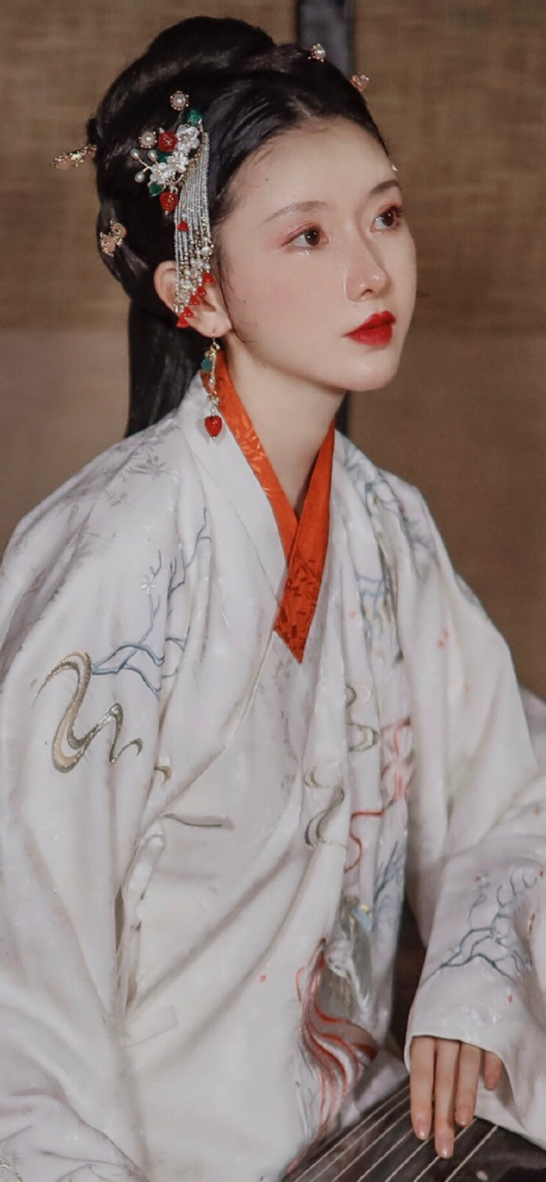 [2436×1125]古装 美女 柔美 写真 苹果手机美女壁纸图片