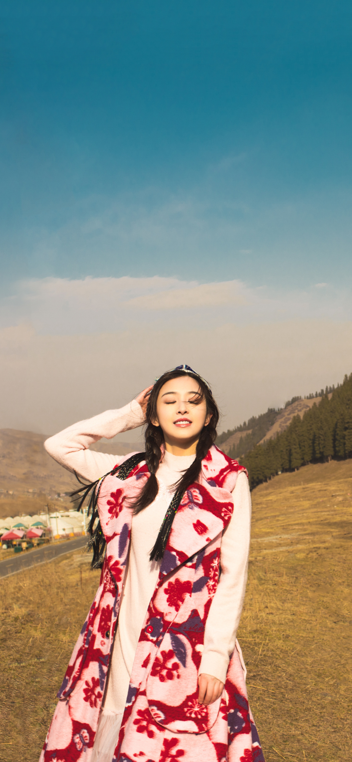 [2436×1125]张含韵 歌手 演员 明星 艺人 苹果手机美女壁纸图片