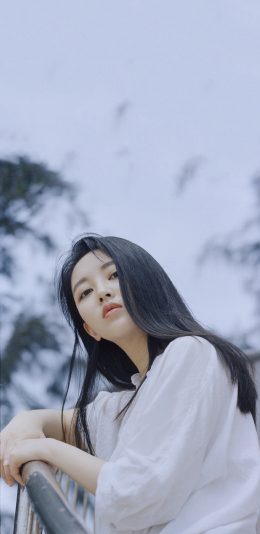 [2436x1125]文艺 女孩 写真 清纯 苹果手机美女壁纸图片
