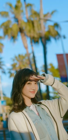 [2436x1125]景甜 演员 明星 艺人 阳光 苹果手机美女壁纸图片