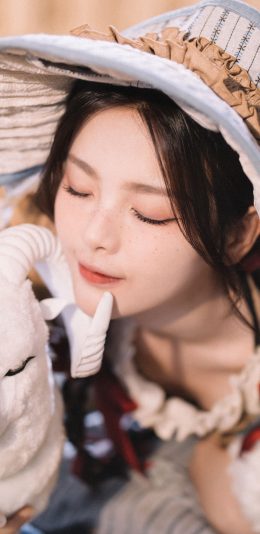 [2436x1125]杨超越 歌手 明星 火箭少女101 苹果手机美女壁纸图片