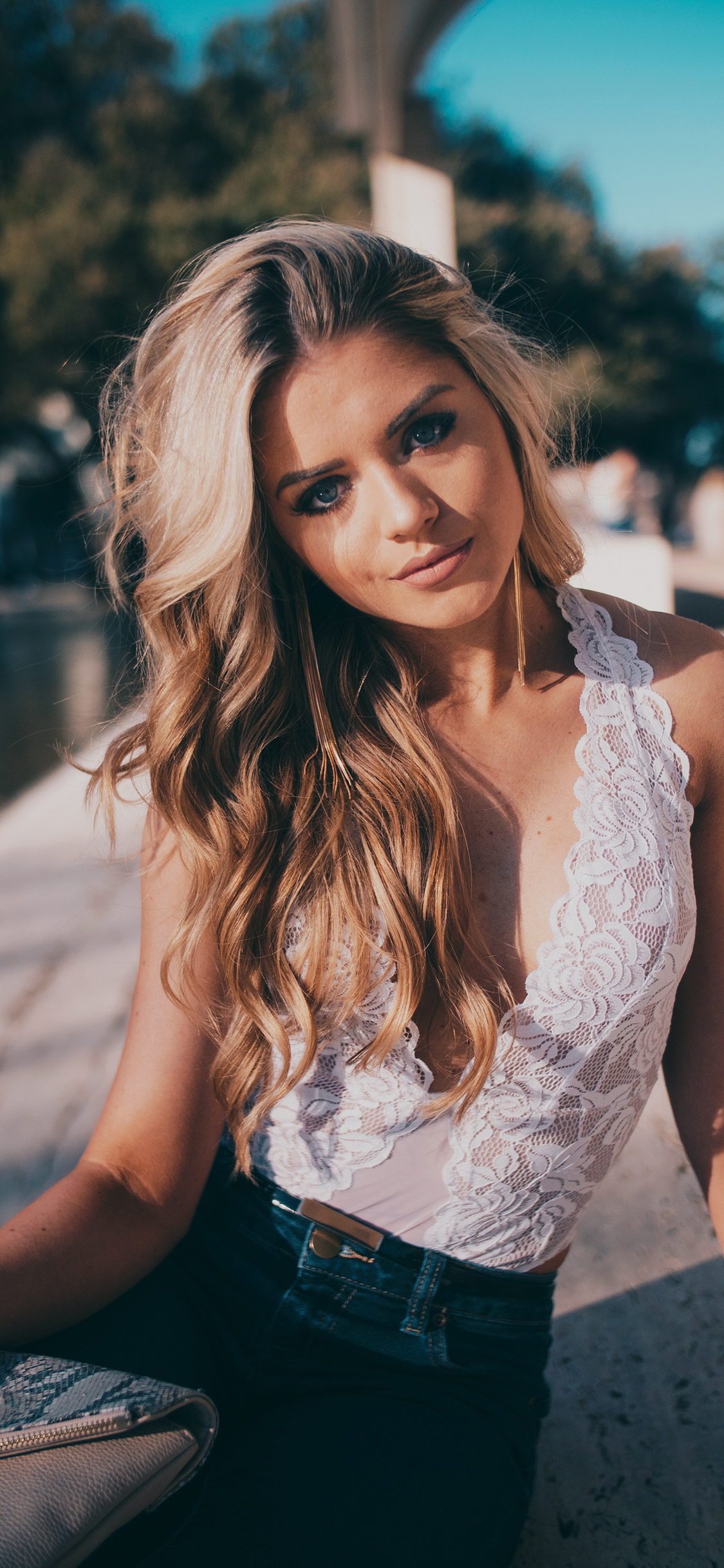 [2436×1125]欧美 性感 女孩 苹果手机美女壁纸图片