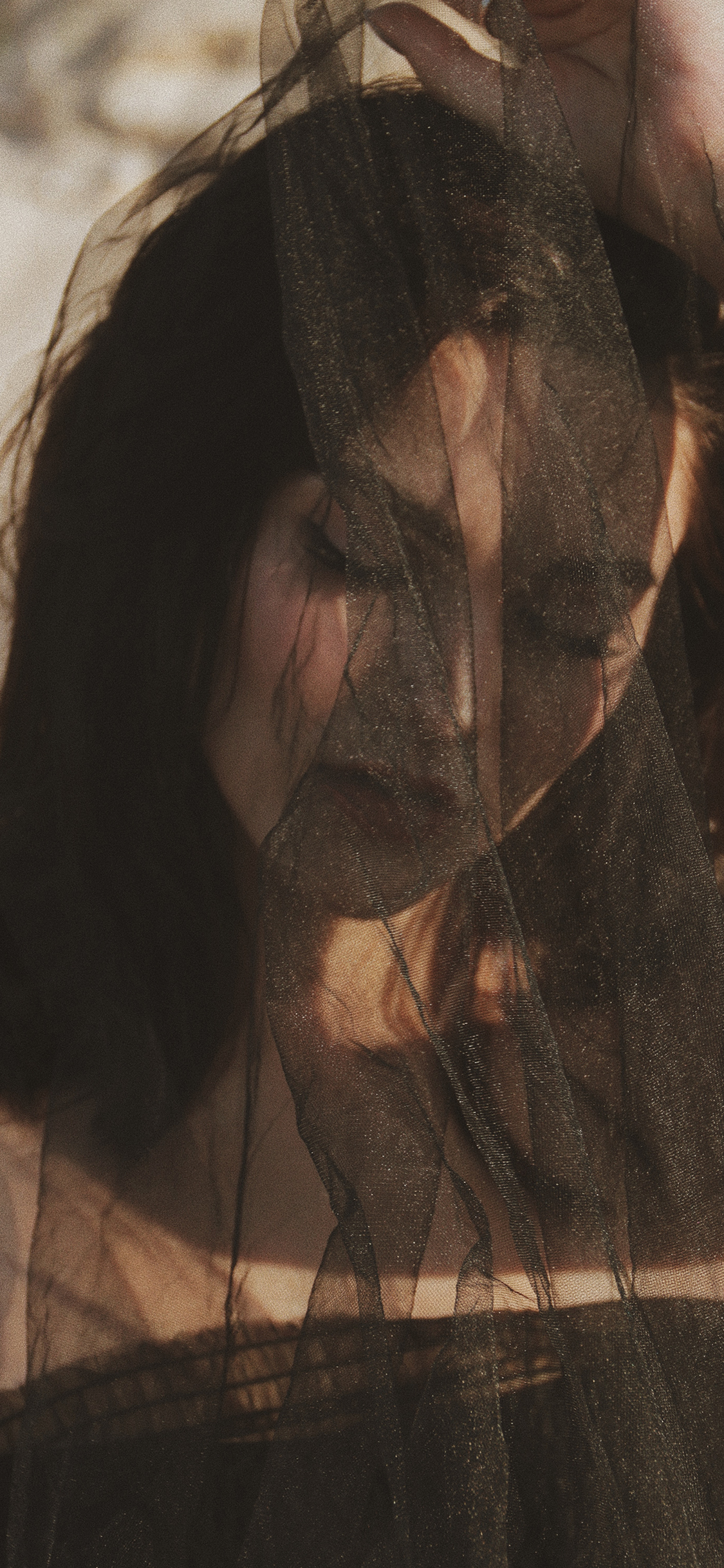 [2436×1125]欧美美女 写真 唯美 头纱 苹果手机美女壁纸图片