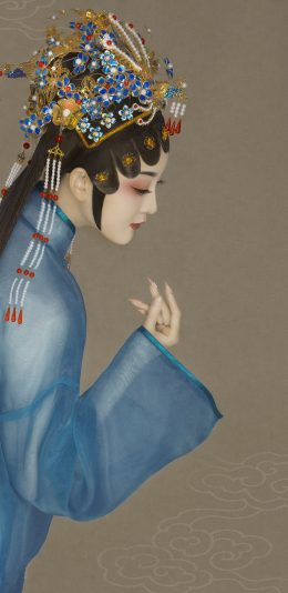 [2436x1125]美女 写真 古典 古风 妆容（取自站酷网：麦子的繁花如素） 苹果手机美女壁纸图片