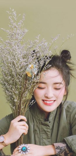 [2436x1125]艺人 沈月 演员 女星 苹果手机美女壁纸图片