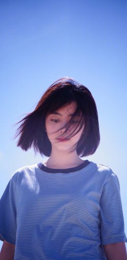 [2436x1125]谭松韵 演员 明星 艺人 小清新 短发 苹果手机美女壁纸图片