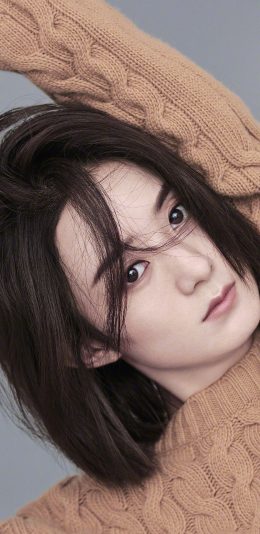 [2436x1125]赵丽颖 演员 颖宝 短发 毛衣 明星 苹果手机美女壁纸图片