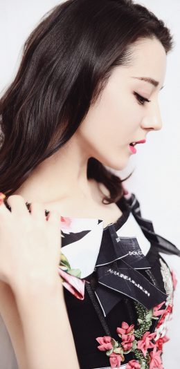 [2436x1125]迪丽热巴 胖迪 侧颜 演员 明星 苹果手机美女壁纸图片
