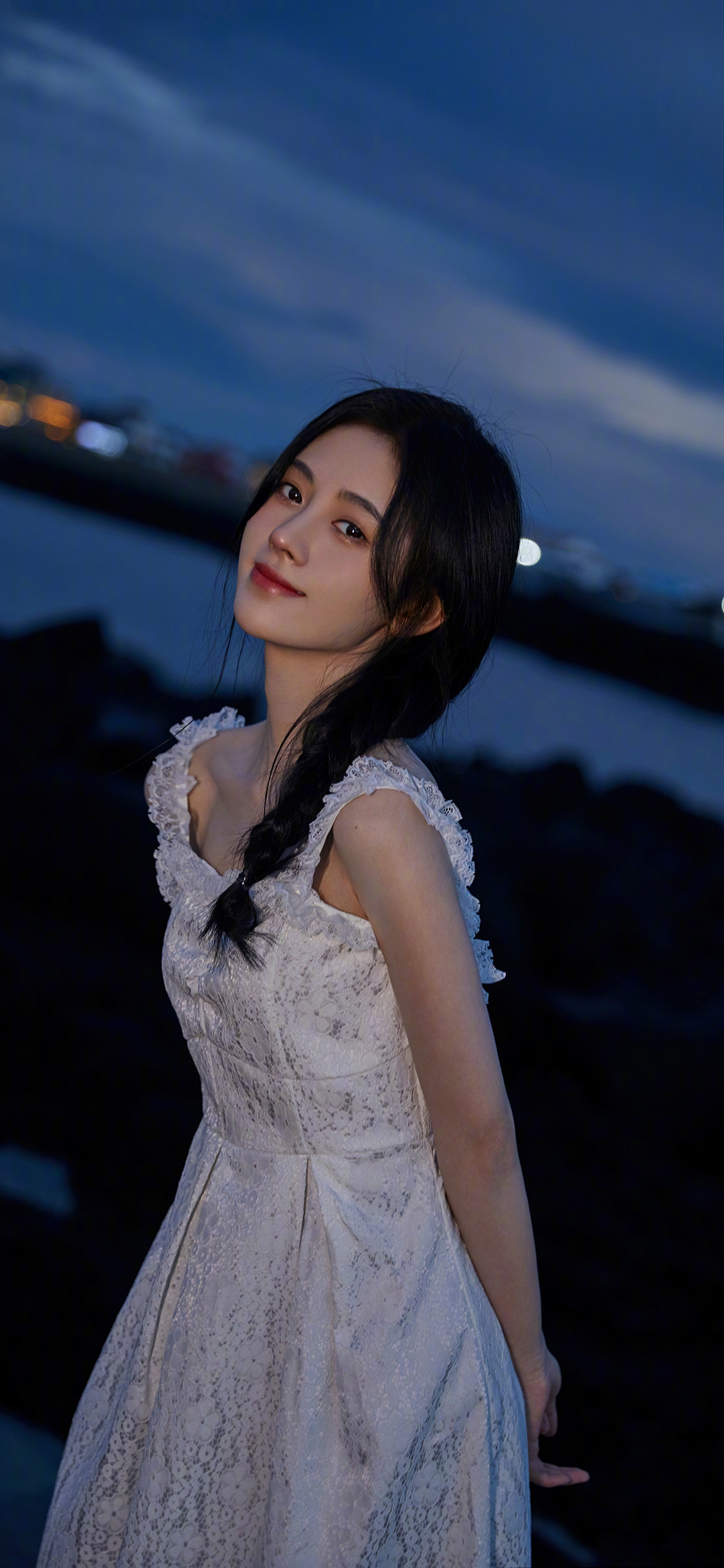 [2436×1125]鞠婧祎 演员 明星 艺人 苹果手机美女壁纸图片