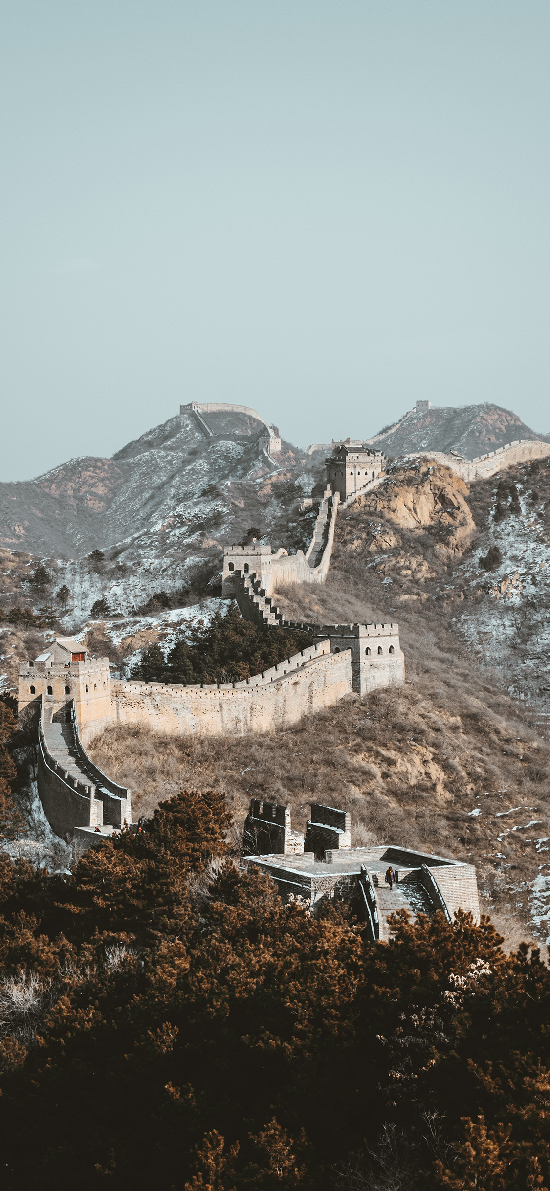 [2436×1125]万里长城 中国 地标 古迹 苹果手机壁纸图片