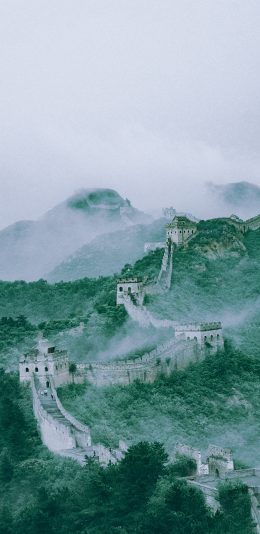 [2436x1125]万里长城 地标 景点 建筑 苹果手机壁纸图片