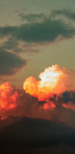 [2436x1125]云层 云彩 彩霞 夕阳 苹果手机壁纸图片