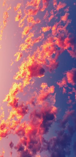 [2436x1125]云层 云彩 火烧云 灿烂 苹果手机壁纸图片