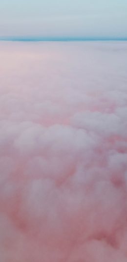 [2436x1125]云层 高空 粉红 唯美 苹果手机壁纸图片