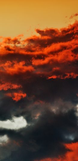 [2436x1125]云彩 彩霞 云层 天空 苹果手机壁纸图片