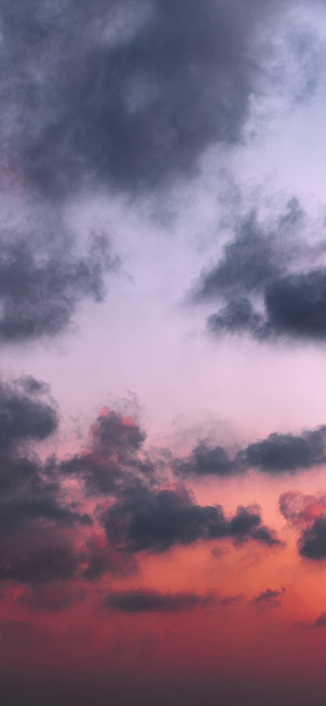 [2436×1125]云彩 彩霞 云朵 夕阳 苹果手机壁纸图片