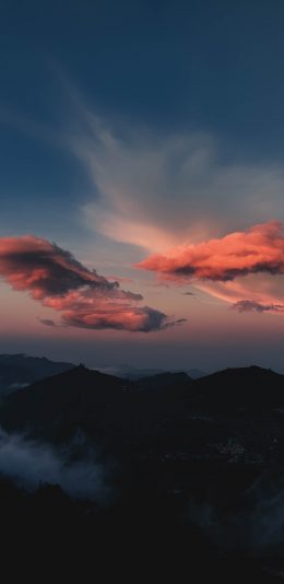 [2436x1125]云彩 彩霞 天空 炫彩 苹果手机壁纸图片