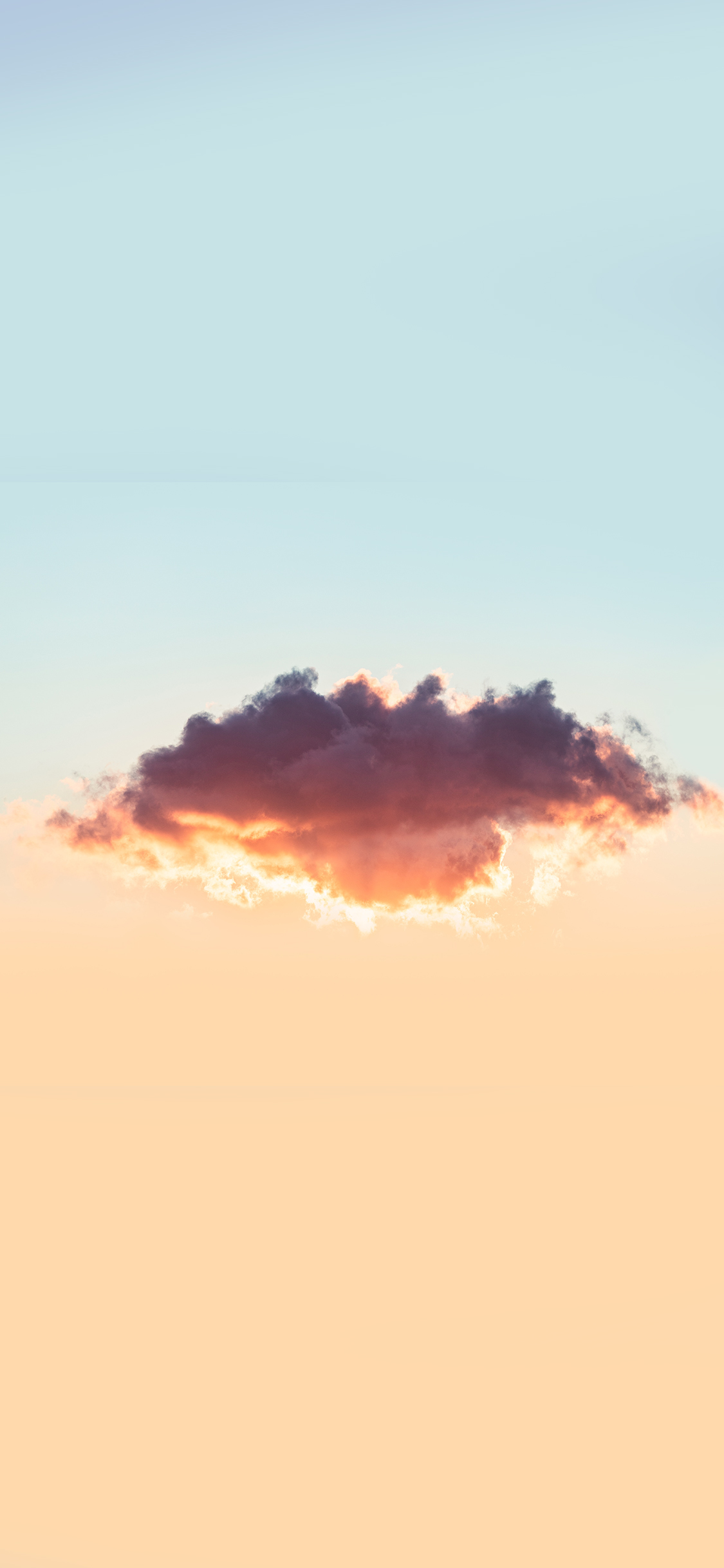 [2436×1125]云彩 渐变 天空 云朵 苹果手机壁纸图片