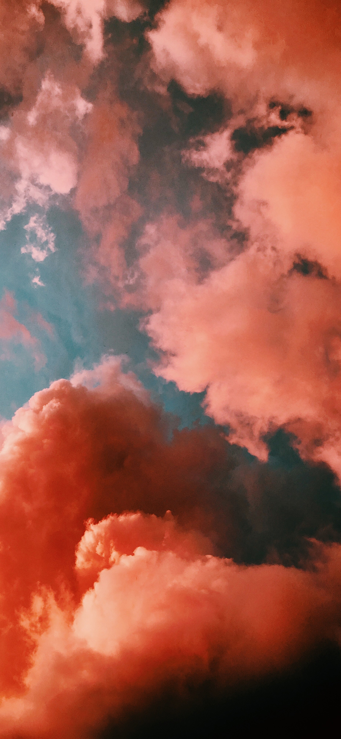 [2436×1125]云彩 火烧云 天空 唯美 苹果手机壁纸图片